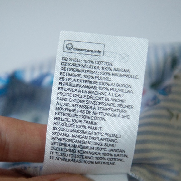 H&M Floral Striped Bow Tie Short Sleeves Spring Top - Picture 11 of 11